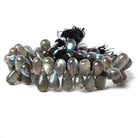 7x5-9x6mm Labradorite Plain Tear Drops 8 inch 59 beads A - Beadsofcambay.com