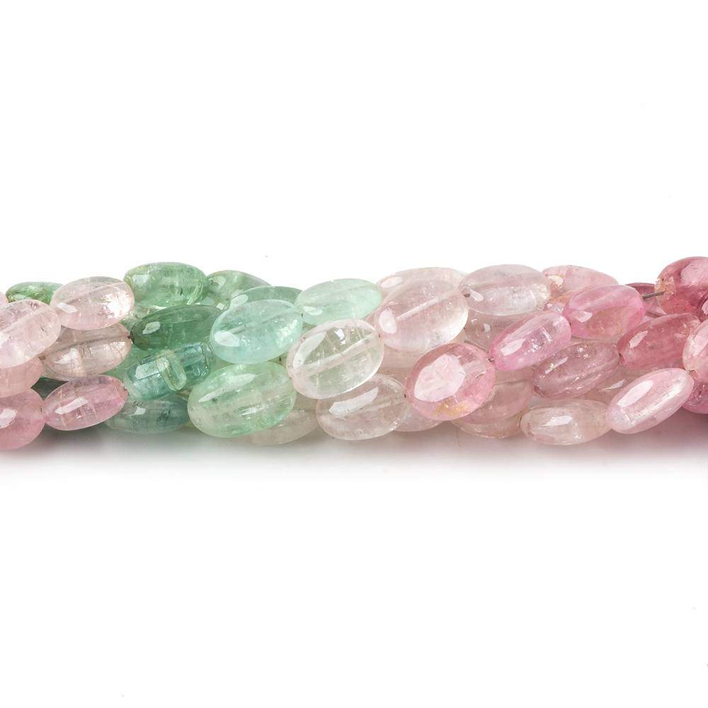 7x5-9x6mm Multi Color Afghani Tourmaline Plain Oval Nuggets 16 inch 55 pcs - Beadsofcambay.com