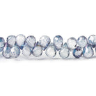 7x5-9x6mm Mystic Blue Topaz faceted tear drop beads 8 inch 63 pieces - Beadsofcambay.com