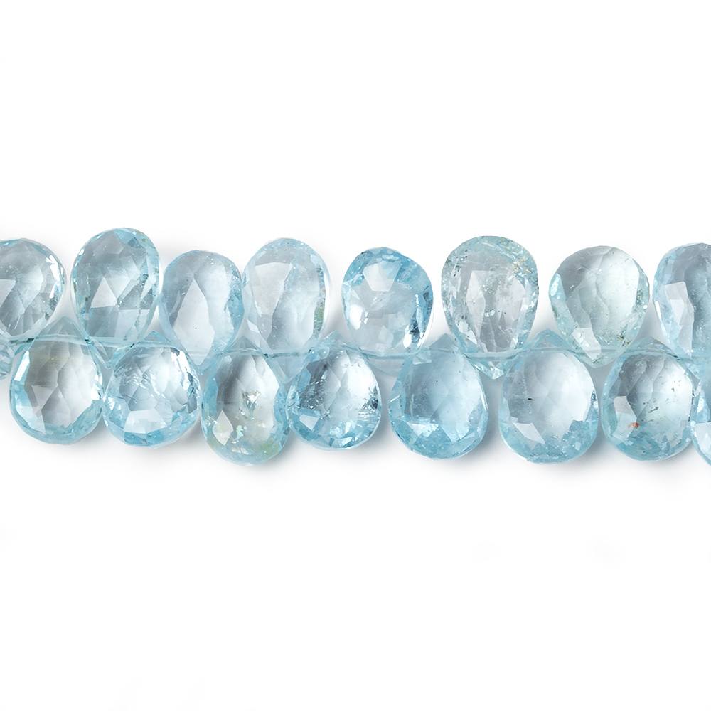 7x5-9x6mm Sky Blue Topaz Beads Pear Briolette 8 inch 61 pieces - Beadsofcambay.com