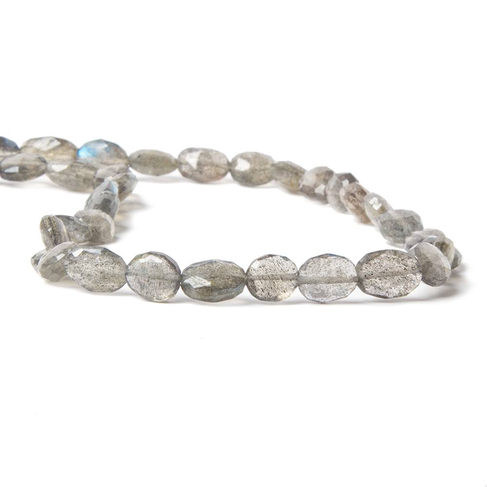 7x5-9x7mm Labradorite Straight Drilled Faceted Oval Nuggets 14 inch 44 pieces - Beadsofcambay.com