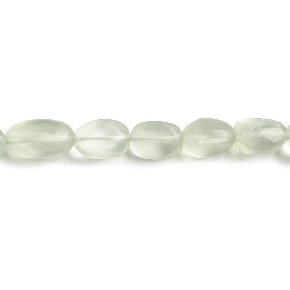 7x5-9x7mm Prasiolite straight drilled plain nugget beads 8 inch 21 pieces - Beadsofcambay.com