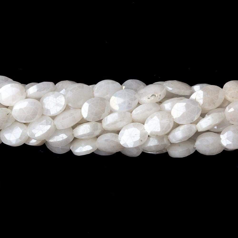 7x5.5mm Mystic Pearly White Quartz faceted ovals 16 inch 48 pieces - Beadsofcambay.com