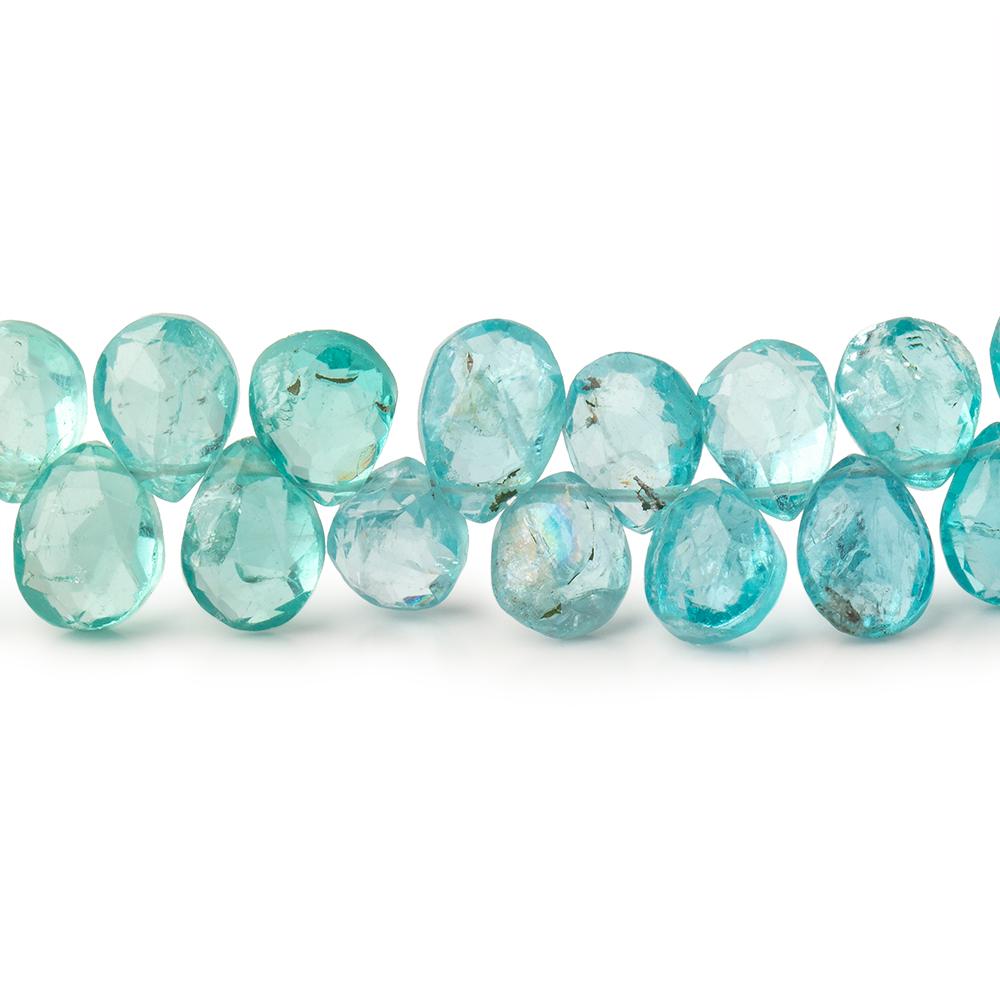 7x5mm Apatite Faceted Pear Beads 8 inch 58 pieces - Beadsofcambay.com