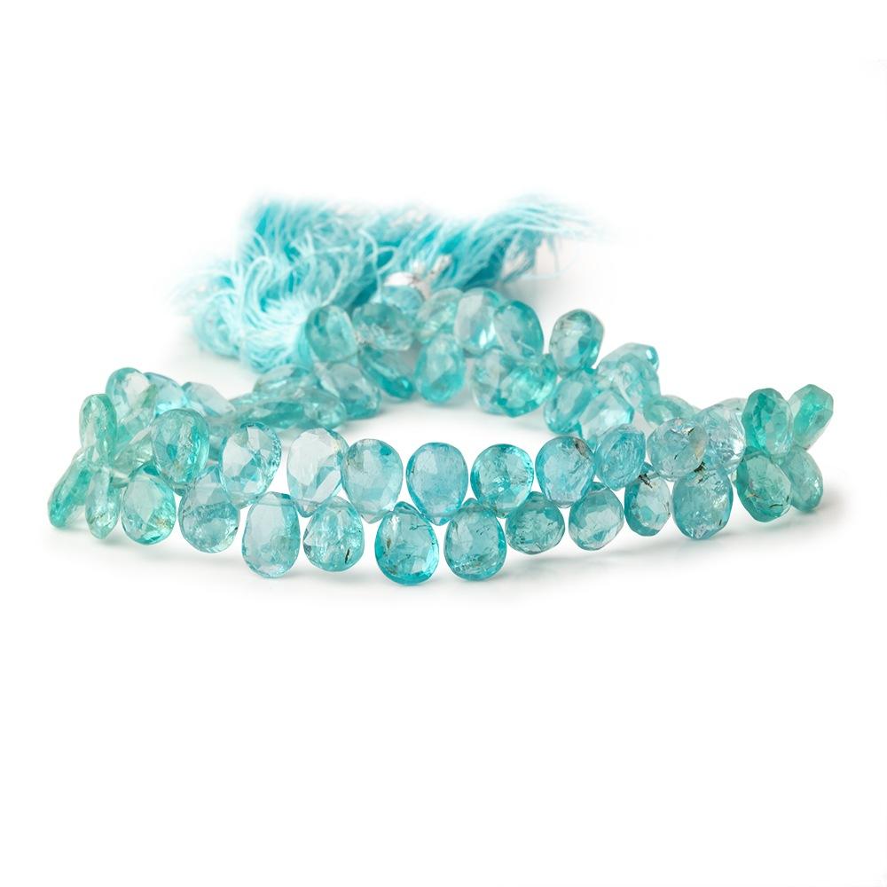 7x5mm Apatite Faceted Pear Beads 8 inch 58 pieces - Beadsofcambay.com