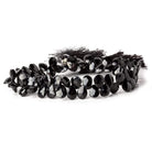 7x5mm Black Spinel faceted pears 8 inch 60 beads - Beadsofcambay.com