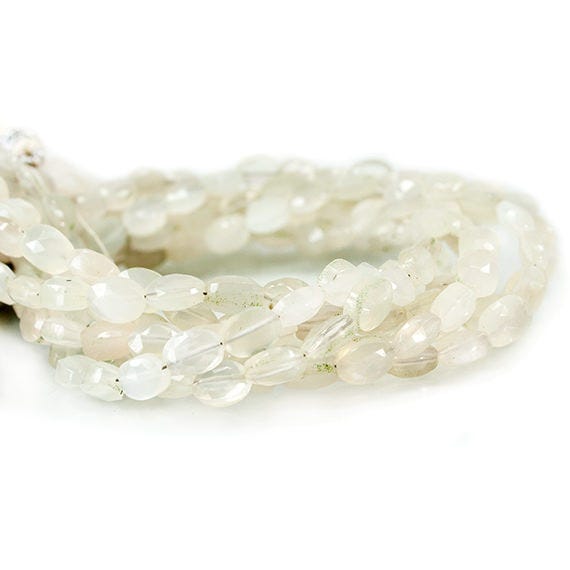 7x5mm Ceylon Moonstone Faceted Oval Beads 8 inch 30 pieces - Beadsofcambay.com