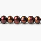 7x5mm Cumin Brown Off Round Freshwater Pearl 16 Inch 97 pieces - Beadsofcambay.com