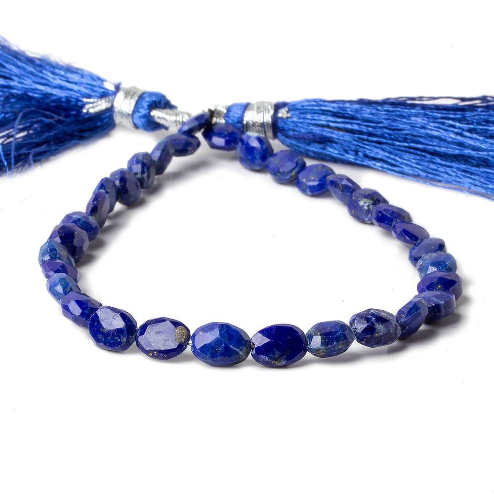 7x5mm Lapis Lazuli Faceted Oval Beads 8 inch 30 pieces - Beadsofcambay.com