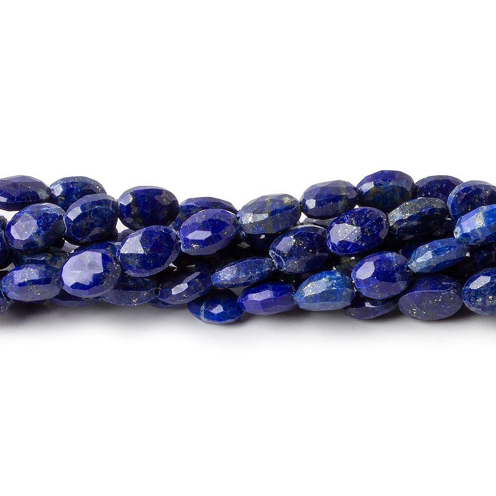 7x5mm Lapis Lazuli Faceted Oval Beads 8 inch 30 pieces - Beadsofcambay.com