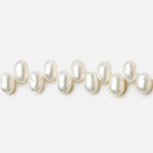 7x5mm White Top Drilled Oval Freshwater Pearls 15.5 inch 90 pieces - Beadsofcambay.com