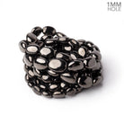 7x6-15x11mm Shungite Plain Oval Beads 18 inch 40 pieces 1mm Hole - Beadsofcambay.com