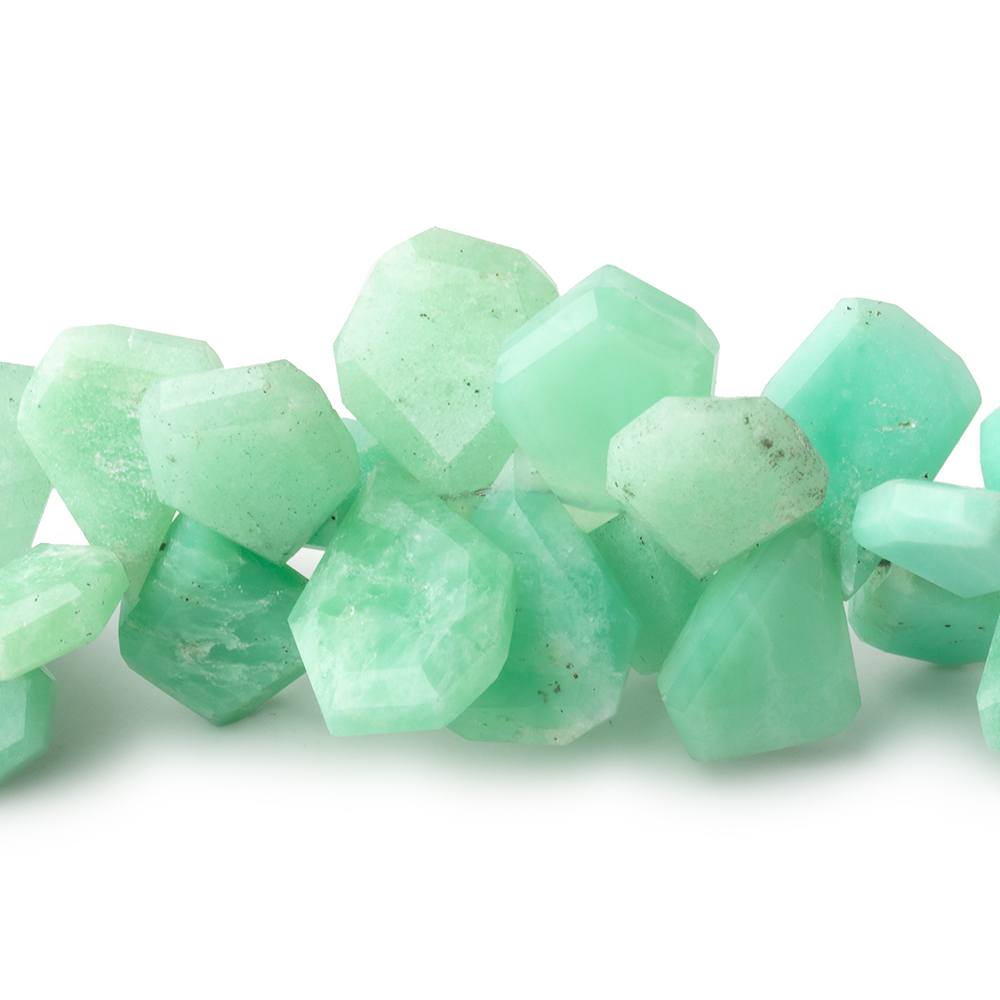 7x6-15x12mm Chrysoprase Faceted Freeform Beads 7 inch 66 pieces - Beadsofcambay.com