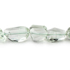 7x6-15x8mm Prasiolite Faceted Nugget Beads 16 inch 42 pieces - Beadsofcambay.com