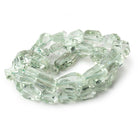 7x6-15x8mm Prasiolite Faceted Nugget Beads 16 inch 42 pieces - Beadsofcambay.com