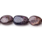 7x6-16x10mm Bloodshot Iolite-Sunstone Plain Oval Beads 16 inch 36 pieces - Beadsofcambay.com