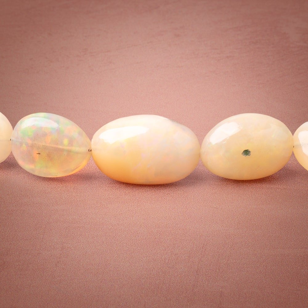 7x6-17x11mm Ethiopian Opal Plain Nugget Beads 18 inch 44 pieces AA - Beadsofcambay.com