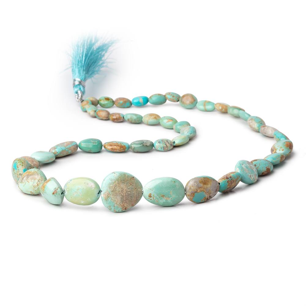 7x6-17x17mm Persian Turquoise Plain Nugget Beads 18 inch 40 pieces - Beadsofcambay.com