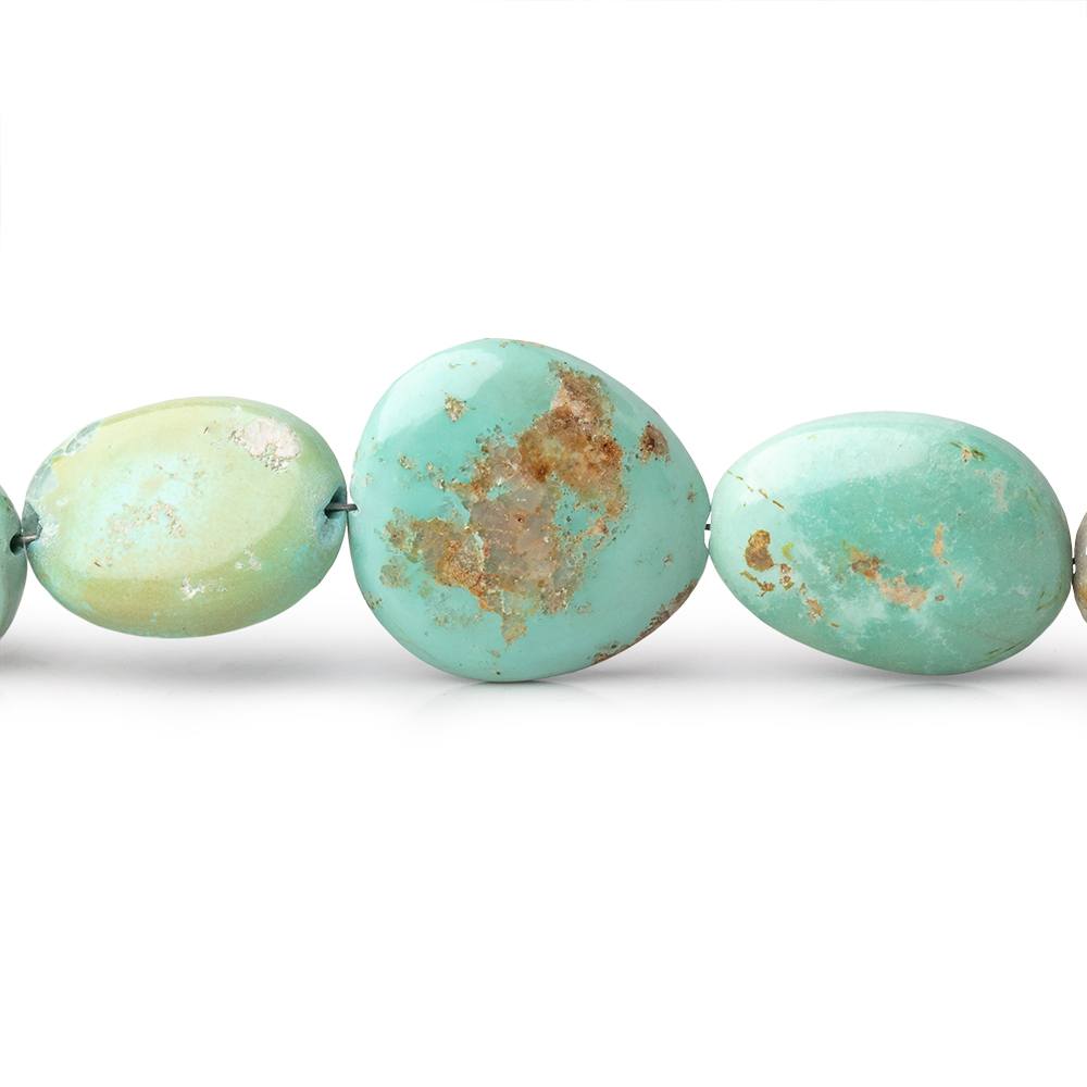 7x6-17x17mm Persian Turquoise Plain Nugget Beads 18 inch 40 pieces - Beadsofcambay.com