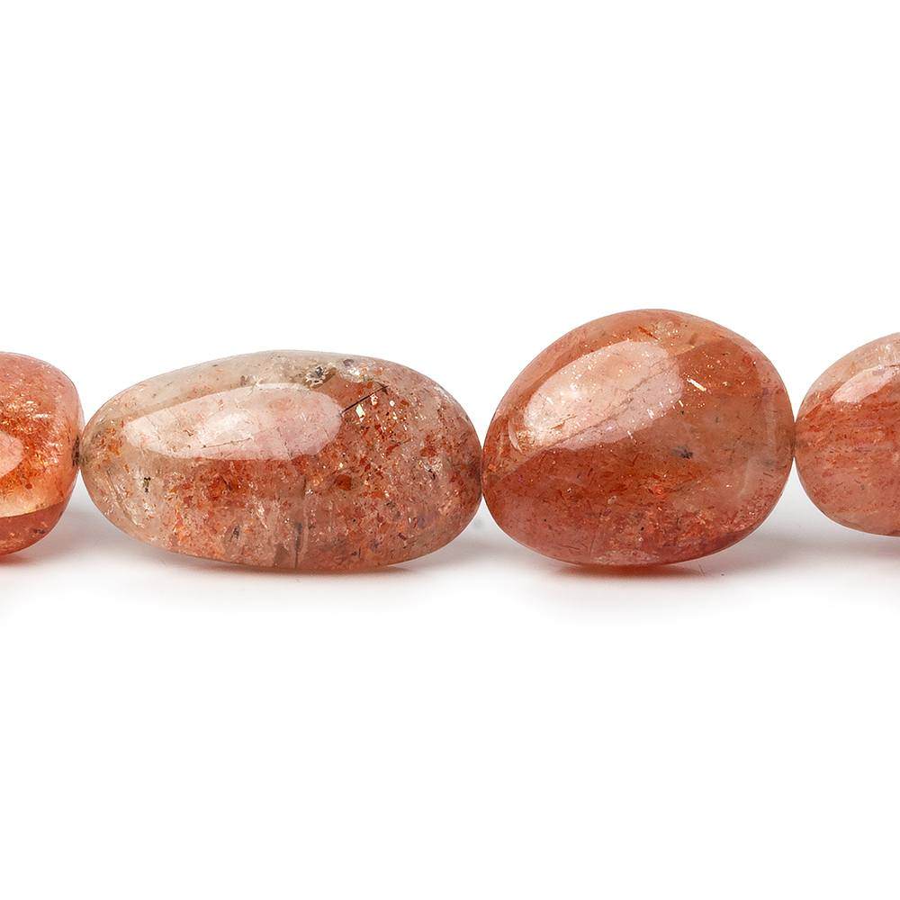 7x6-26x14mm Sunstone Plain Nugget Beads 18 inch 28 Pieces - Beadsofcambay.com