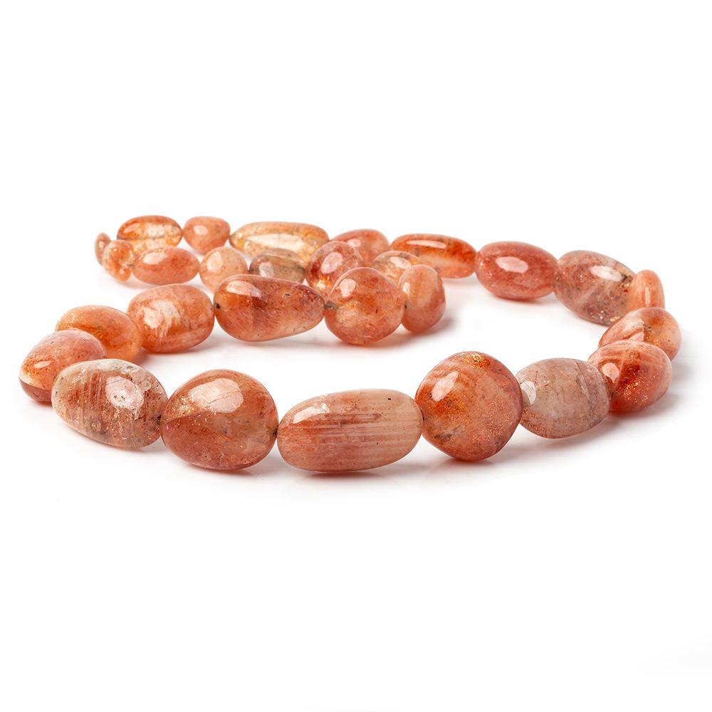 7x6-26x14mm Sunstone Plain Nugget Beads 18 inch 28 Pieces - Beadsofcambay.com