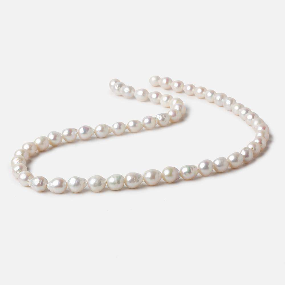 7x6-8.5x7mm Off White Petite Ultra Baroque Freshwater Pearls 15.5 inch 53 pieces - Beadsofcambay.com