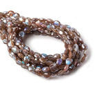 7x6-8x6mm Red Mystic Labradorite faceted oval beads 16 inch 55 pcs - Beadsofcambay.com
