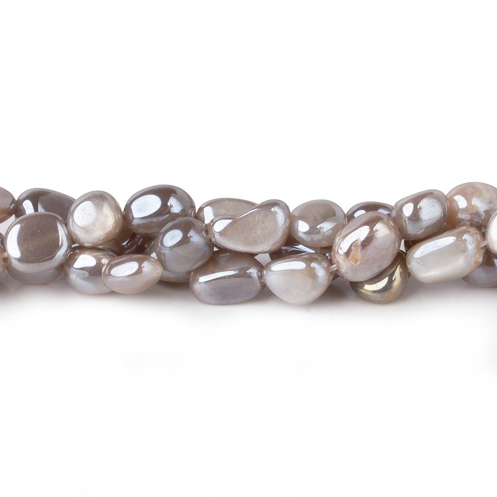 7x6-9x6mm Mystic Multi Color Moonstone plain nuggets 16 inch 55 beads - Beadsofcambay.com