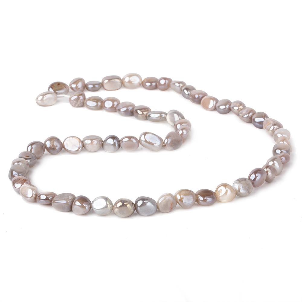 7x6-9x6mm Mystic Multi Color Moonstone plain nuggets 16 inch 55 beads - Beadsofcambay.com
