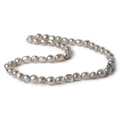 7x6-9x7mm Mystic Platinum Grey Moonstone plain nuggets 16 inch 48 beads - Beadsofcambay.com