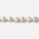 7x6.5-9x7mm Off White Petite Ultra Baroque Freshwater Pearls 15.5 inch 52 pieces - Beadsofcambay.com