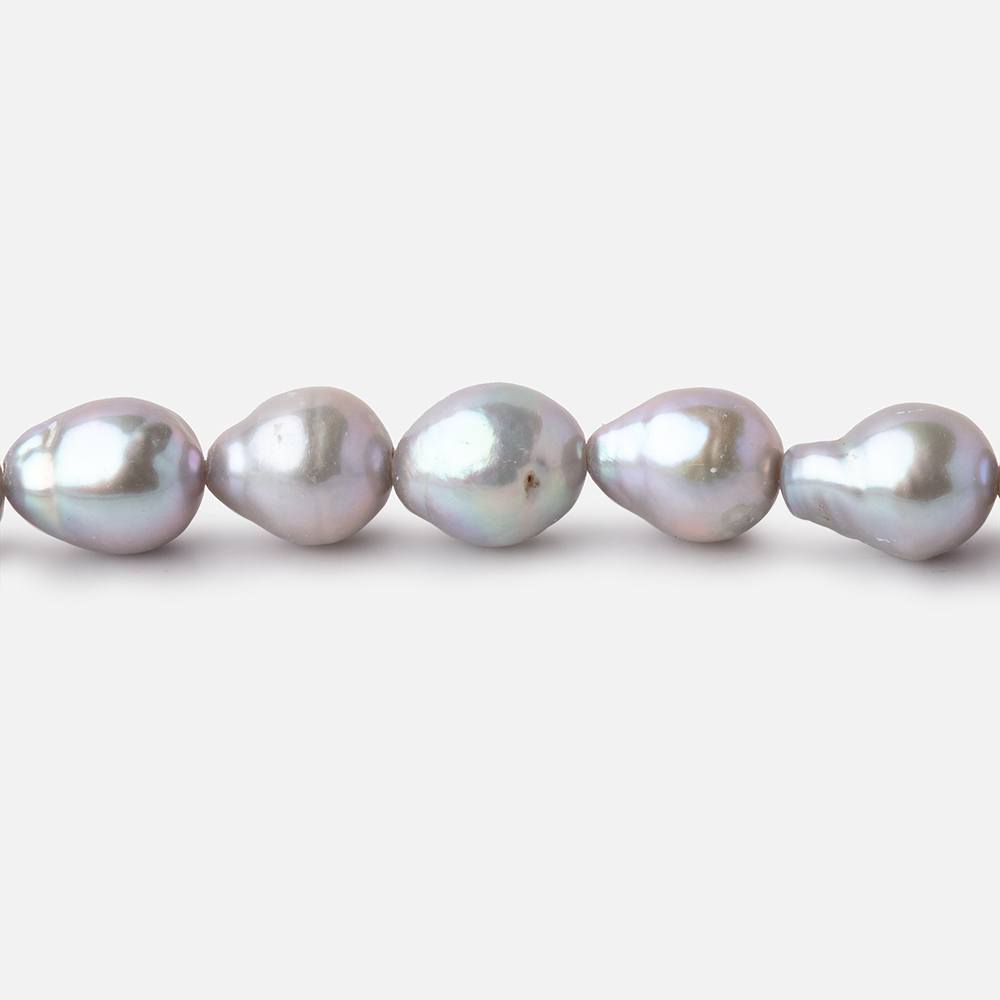 7x6.5-9x7mm Silver Petite Ultra Baroque Freshwater Pearls 15 inch 48 Beads - Beadsofcambay.com