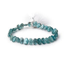 7x6.5-9x7mm Teal Moss Kyanite Faceted Oval Beads 8 inch 31 pieces - Beadsofcambay.com