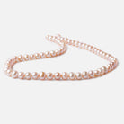 7x6mm Orchid Pink Off Round Freshwater Pearls 67 pieces AAA - Beadsofcambay.com