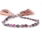 7x6mm Ruby in Marble Matrix Straight Drill Faceted Pear Beads 8 inch 26 pieces - Beadsofcambay.com