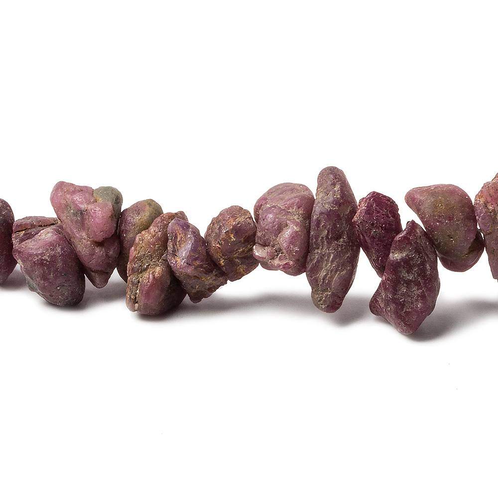 7x6x4-13x7x6mm Ruby Beads Unfaceted Natural Crystal 15 inch 102 pcs - Beadsofcambay.com
