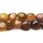 7x7-10x10mm Multi Color Chalcedony Plain Heart Beads 8 inch 47 pieces - Beadsofcambay.com