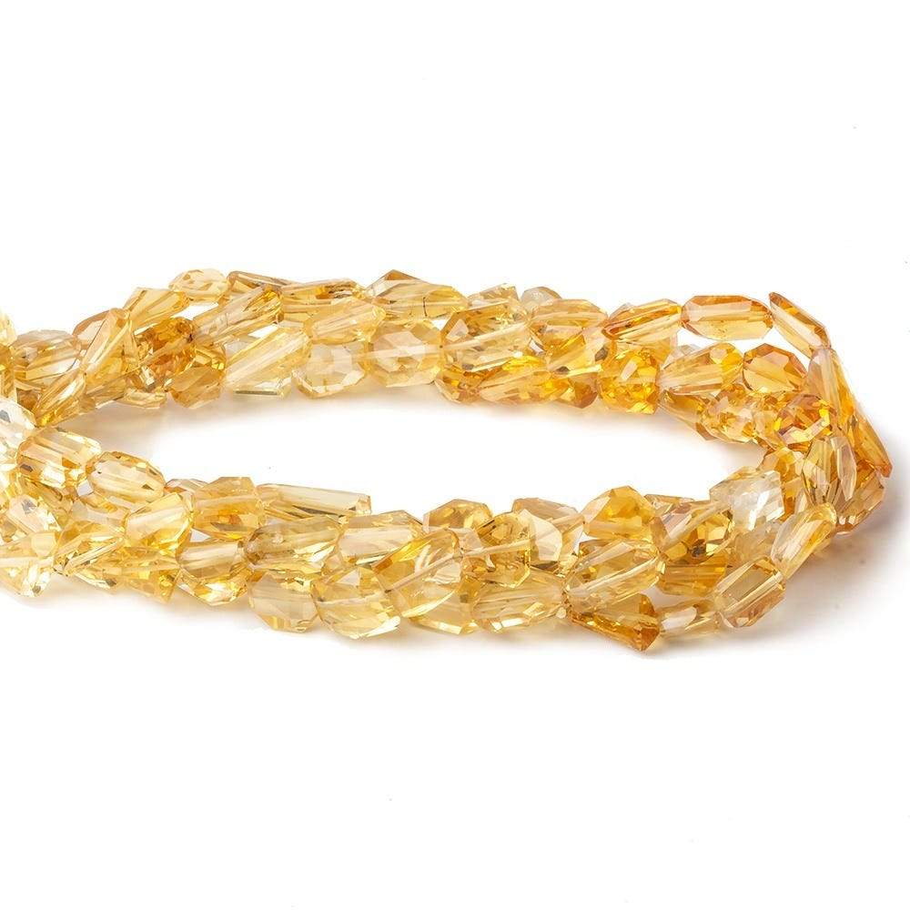 7x7-11x7mm Citrine Faceted Nugget Beads 16 inch 44 pieces A - Beadsofcambay.com