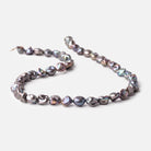 7x7-12x8mm Peacock Keshi Straight Drilled Freshwater Pearls 16 inch 39 pieces - Beadsofcambay.com