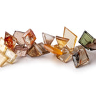 7x7-13x12mm Multi Color Golden Zircon Faceted Freeform 7.5 inch 70 Beads AAA - Beadsofcambay.com