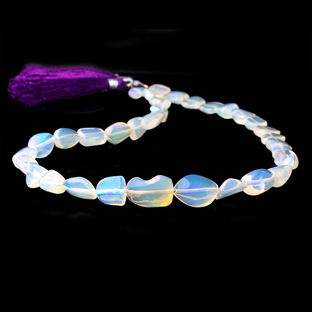 7x7-16x12mm Ethiopian Opal Plain Nugget Beads 16 inch 34 pieces - Beadsofcambay.com