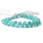 7x7-8x8mm Amazonite Faceted Heart Beads 8 inch 44 beads - Beadsofcambay.com