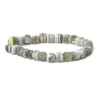 7x7-8x8mm Banded Agate faceted cubes 8 inch 26 beads A - Beadsofcambay.com