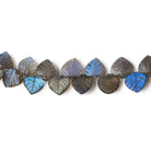7x7-8x8mm Labradorite hand carved leaf beads 7 inch 41 pieces AAA - Beadsofcambay.com