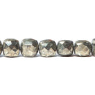 7x7mm Pyrite Faceted Cube Beads 8 inch 31 pieces - Beadsofcambay.com