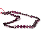 7x7mm Rhodolite Garnet Straight Drill Heart 14 inch 53 pcs - Beadsofcambay.com