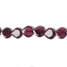 7x7mm Rhodolite Garnet Straight Drill Heart 14 inch 53 pcs - Beadsofcambay.com