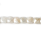 7x7mm Silverite Sapphire Faceted Cube beads 8 inch 30 pcs - Beadsofcambay.com
