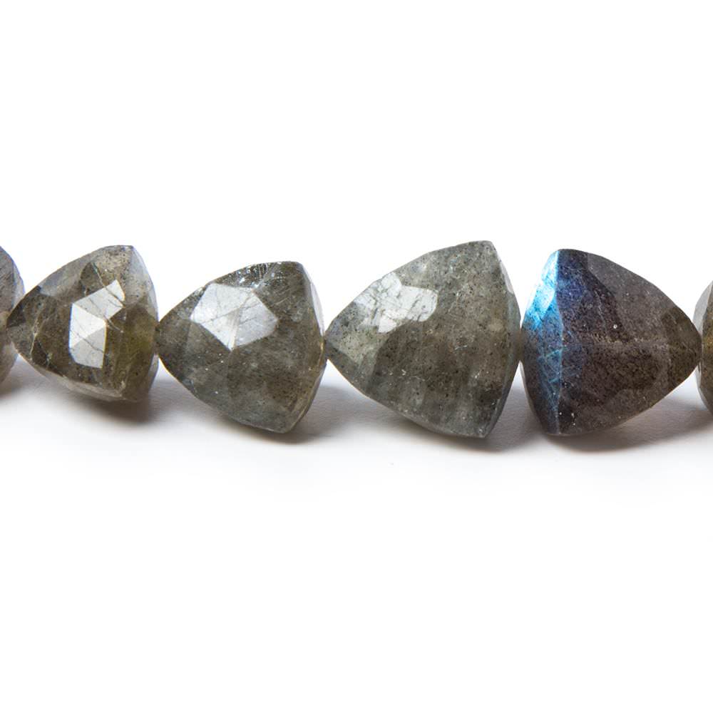 7x7x7-10x10x10mm Labradorite Beads Straight Drilled Trillion 16 inch 49 pieces - Beadsofcambay.com