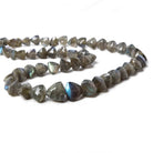 7x7x7-10x10x10mm Labradorite Beads Straight Drilled Trillion 16 inch 49 pieces - Beadsofcambay.com